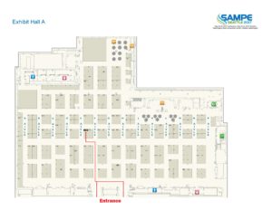 Image showing the location to the MCCFC booth at SAMPE 2017